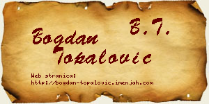 Bogdan Topalović vizit kartica